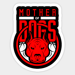 'Mother Of Dogs' Pretty Dog Mom Gift Sticker